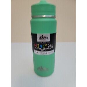 Hydrapeak Mini 20oz Water Bottle with Straw Lid, Stainless Steel Green